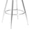 Armen Living Amador 30" Bar Height Barstool in Brushed Stainless Steel and Vintage Gray Faux Leather 721535747054 - alternate 4